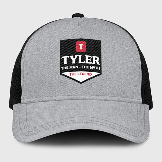 The Man The Myth The Legend Gray Mesh Cap TYLER 13K1 C189PF