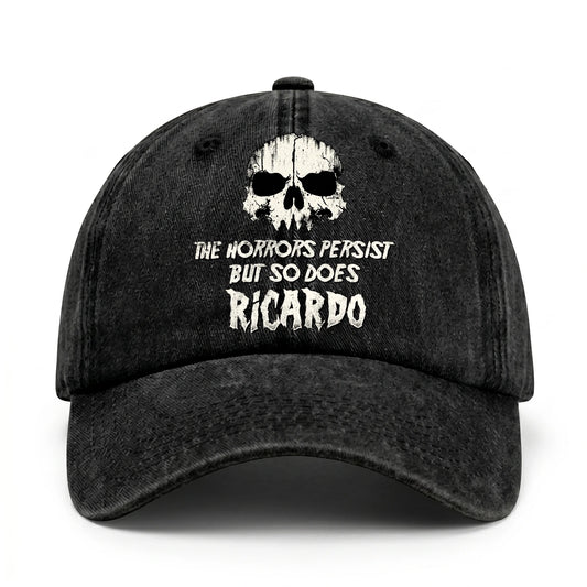The Horrors Persist But So Does Your Name Cool Skull Washed Cap RICARDO 13K1 C134PF