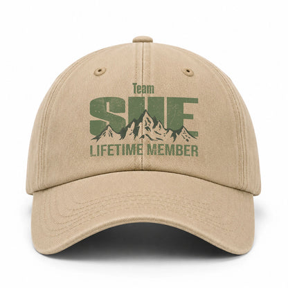 Team Your Name Lifetime Member Mountain Cap SUE 13K1 C58PF