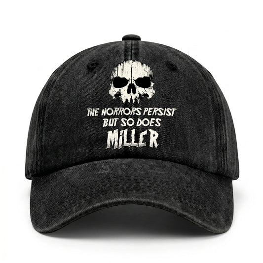 The Horrors Persist But So Does Your Name Cool Skull Washed Cap MILLER 13K1 C134PF