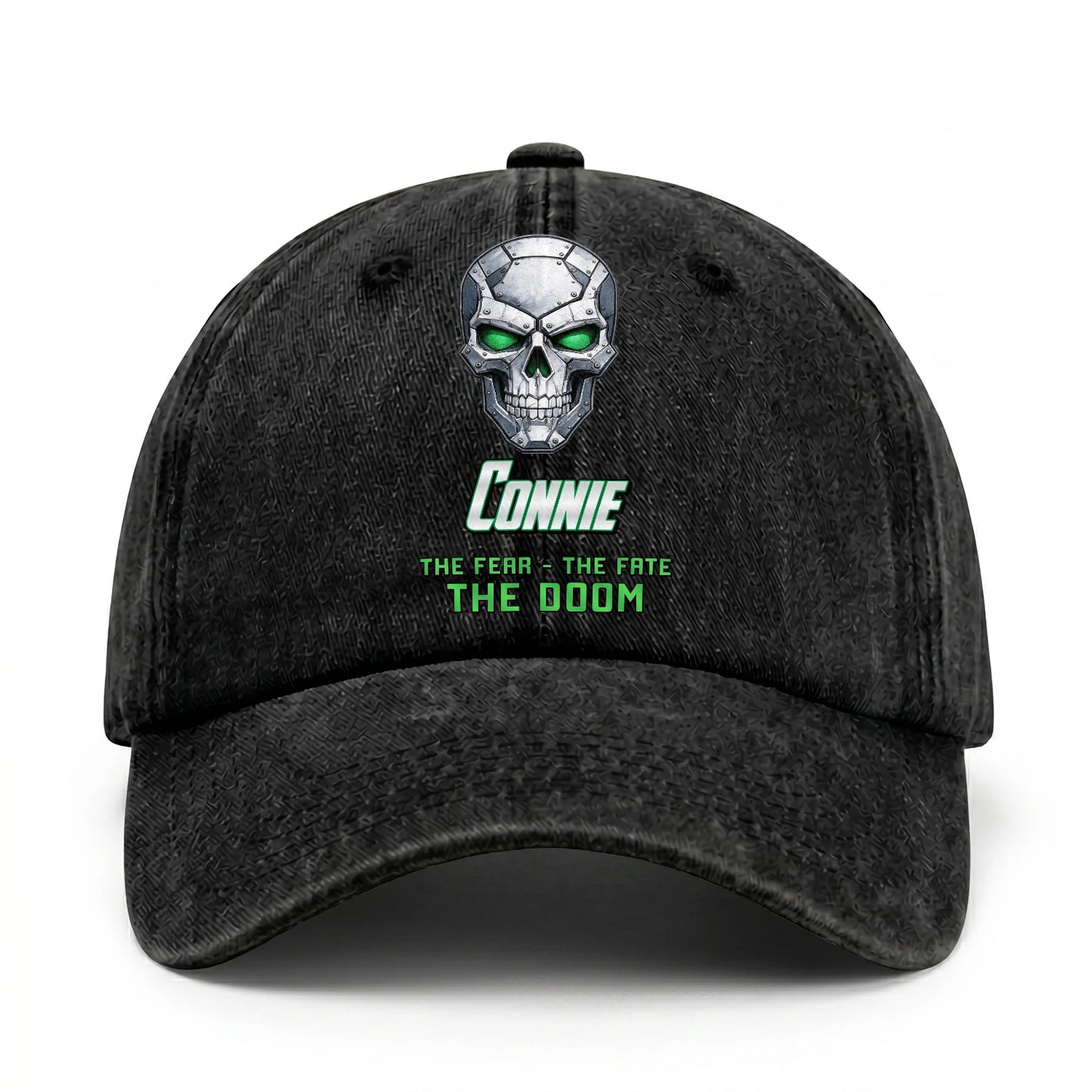 The Fear The Fate The Doom Skull Washed Cap CONNIE 13K1 C99PF
