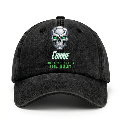 The Fear The Fate The Doom Skull Washed Cap CONNIE 13K1 C99PF