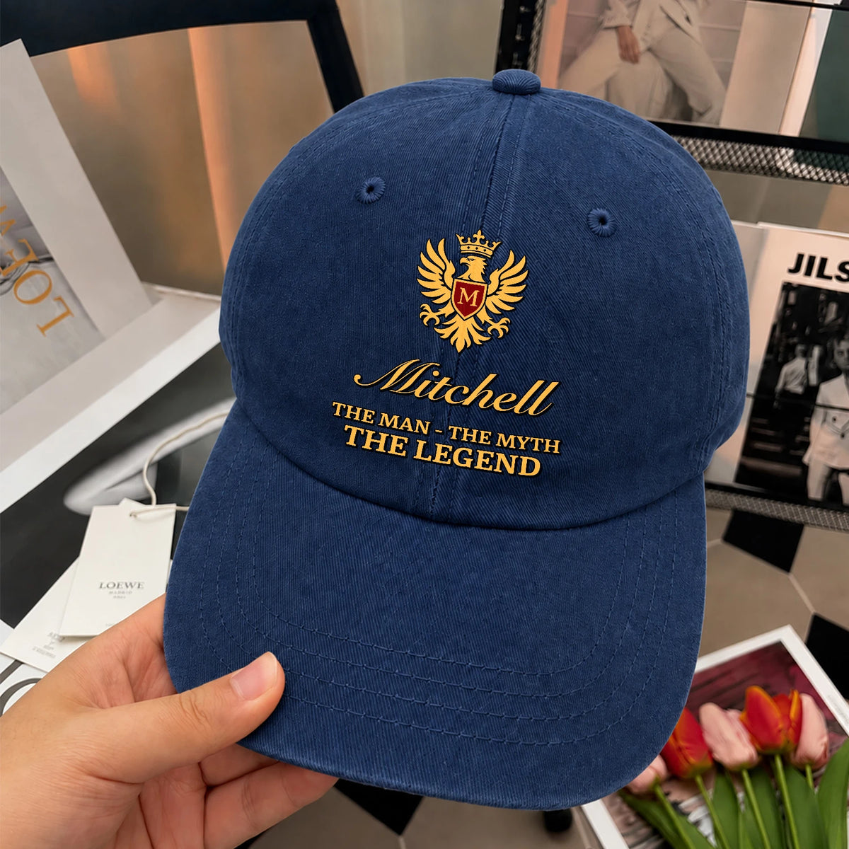 The Man The Myth The Legend King Eagle Washed Cap MITCHELL 13K1 C149PF