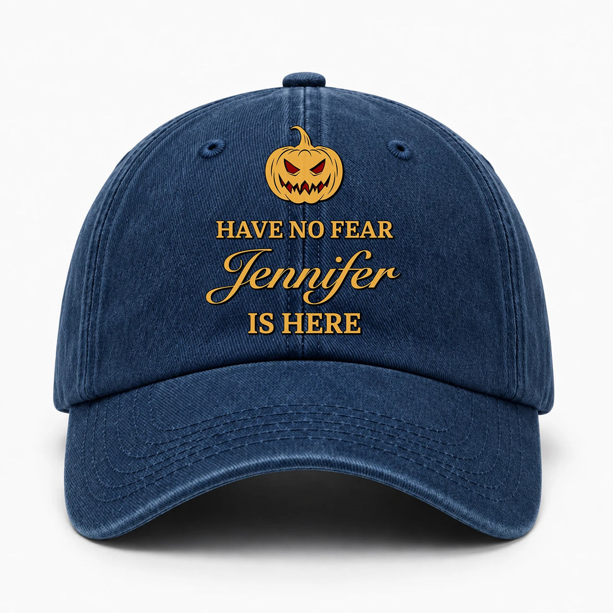 Have No Fear Your Name Is Here Jack O' Lantern Washed Cap JENNIFER 13K1 C165PF
