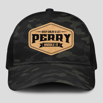 Keep Calm & Let Your Name Handle It Dark Camo Mesh Cap PERRY 13K1 C195PF