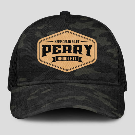 Keep Calm & Let Your Name Handle It Dark Camo Mesh Cap PERRY 13K1 C195PF