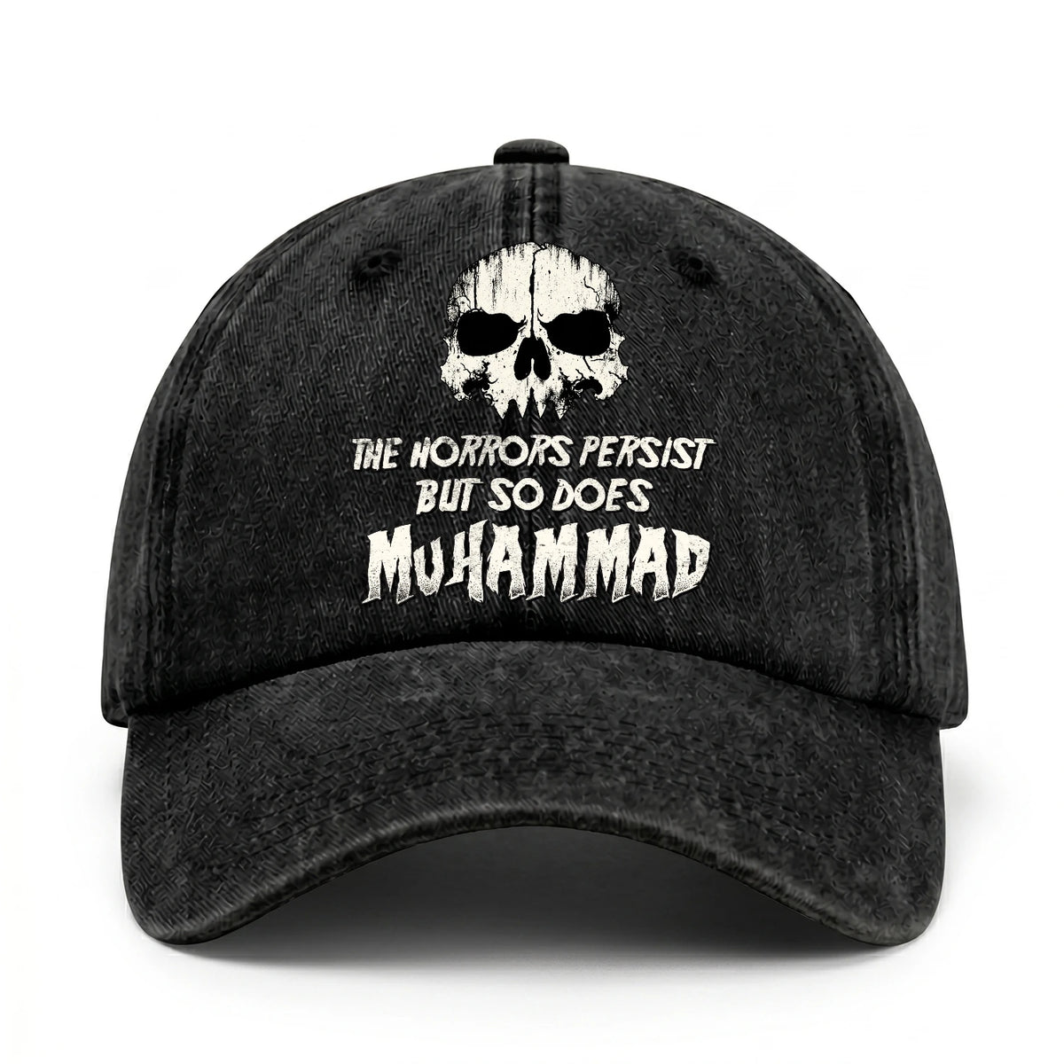 The Horrors Persist But So Does Your Name Cool Skull Washed Cap MUHAMMAD 13K1 C134PF