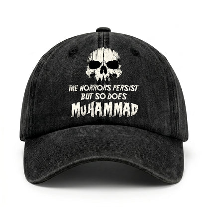 The Horrors Persist But So Does Your Name Cool Skull Washed Cap MUHAMMAD 13K1 C134PF