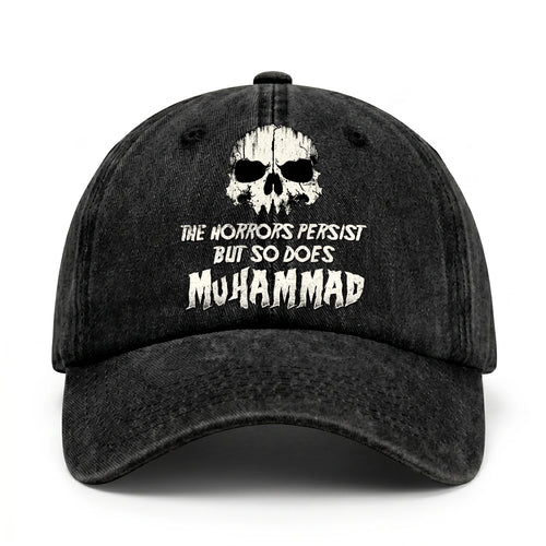 The Horrors Persist But So Does Your Name Cool Skull Washed Cap MUHAMMAD 13K1 C134PF