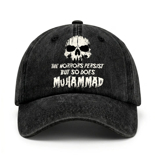 The Horrors Persist But So Does Your Name Cool Skull Washed Cap MUHAMMAD 13K1 C134PF