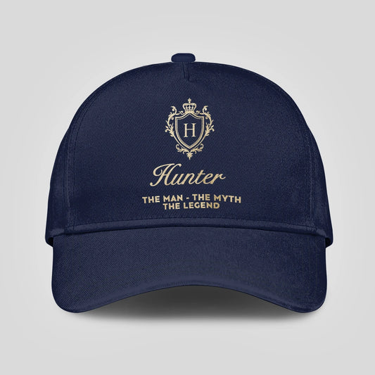 The Man The Myth The Legend Golden Navy Cap HUNTER 13K1 C138PF