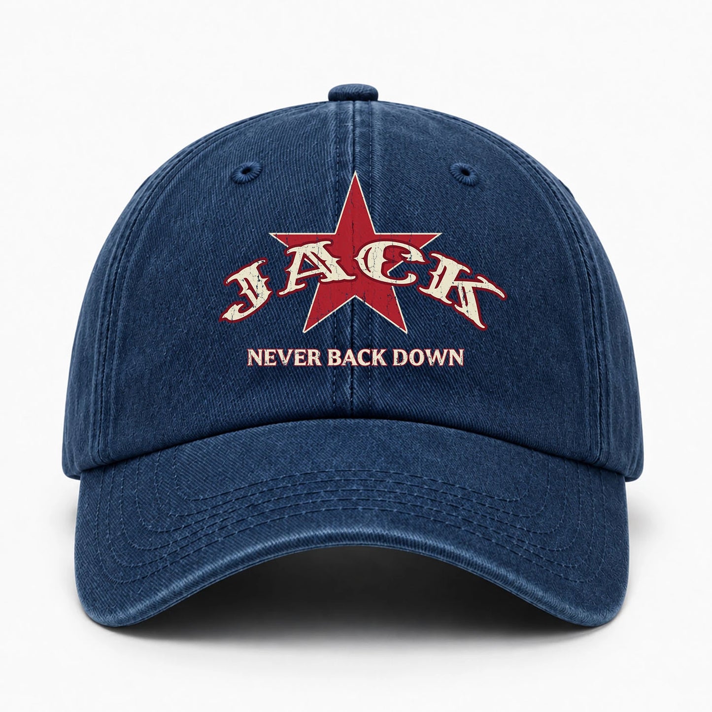 Never Back Down Western Blue Denim Cap JACK 13K1 C61PF