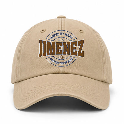 Hated By Many Confronted By None Washed Cap JIMENEZ 13K1 C36PF