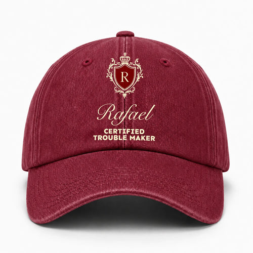 Certified Trouble Maker Royal Burgundy Washed Cap RAFAEL 13K1 C139PF