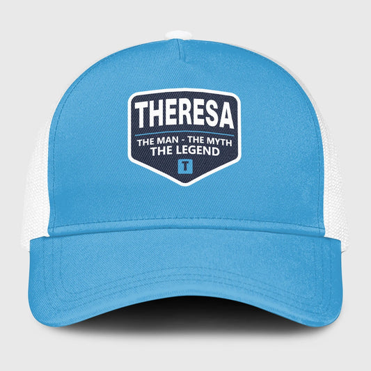 The Man The Myth The Legend Light Blue Mesh Cap THERESA 13K1 C190PF
