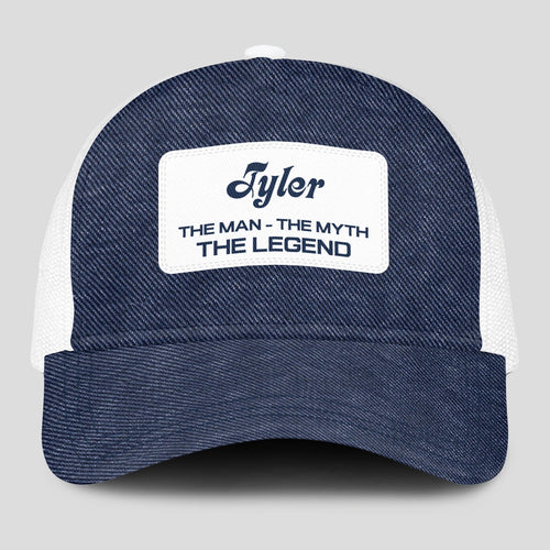The Man The Myth The Legend Blue Denim Mesh Cap TYLER 13K1 C194PF