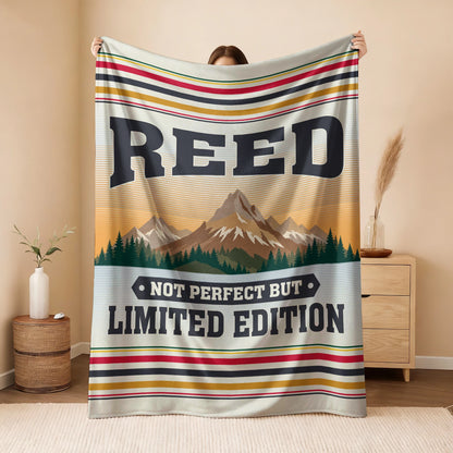 Not Perfect But Limited Edition Vintage Mountain Fleece Blanket REED 13K1 BK45