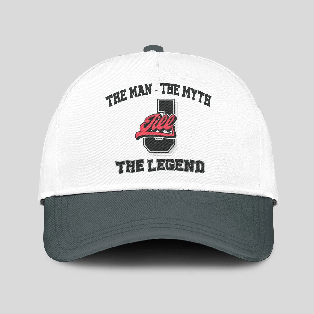 The Man The Myth The Legend Custom Initial Letter And Name Cap JILL 13K1 C38PF