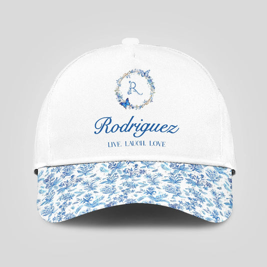 Live Laugh Love Blue Flowers Cap RODRIGUEZ 13K1 C50PF
