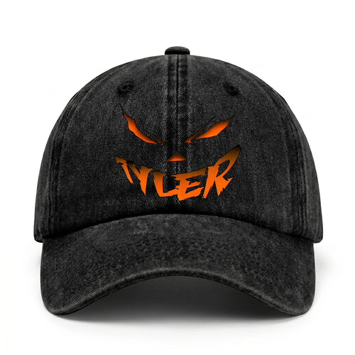 Stay Hungry Pumpkin Chasing Ghosts Funny Washed Cap TYLER 13K1 C101PF