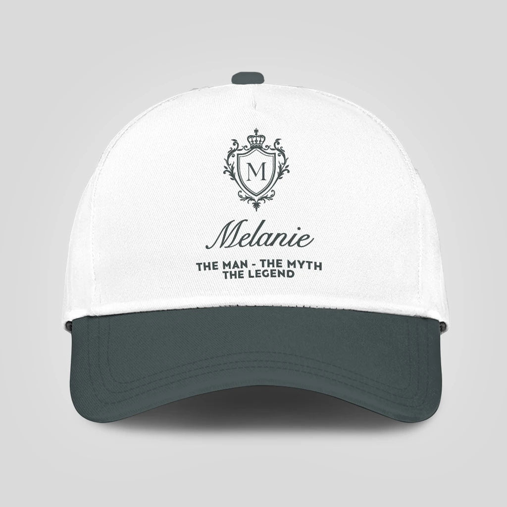 The Man The Myth The Legend Elegant Gray And White Cap MELANIE 13K1 C170PF