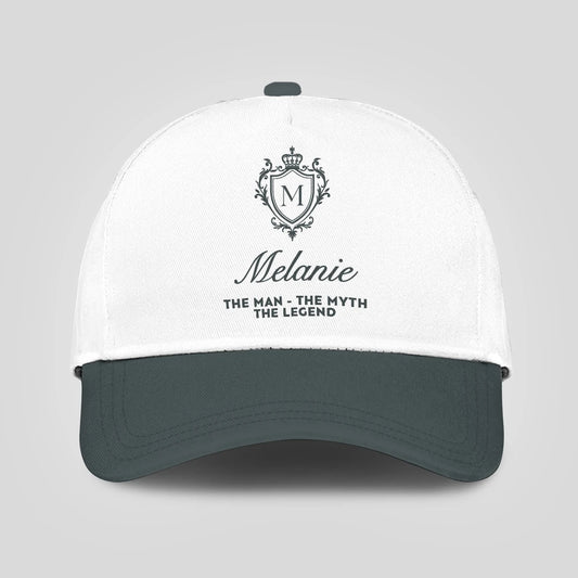 The Man The Myth The Legend Elegant Gray And White Cap MELANIE 13K1 C170PF