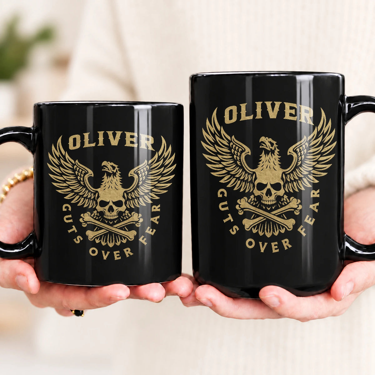 Guts Over Fear Eagle And Skull Mug OLIVER 13K1 MG28