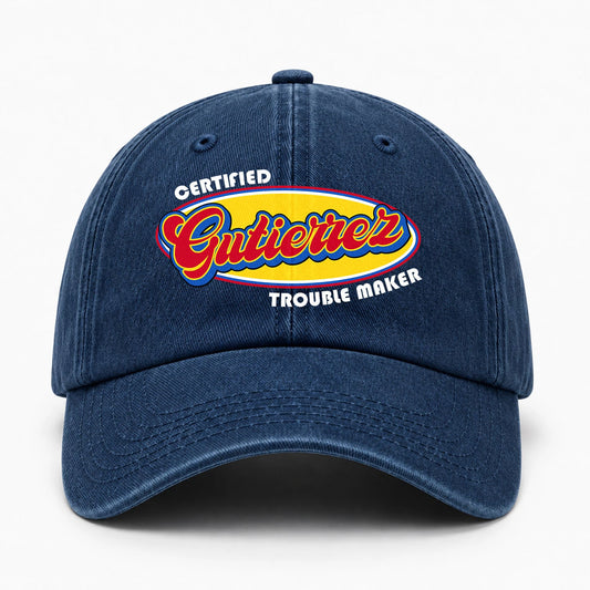Certified Your Name Trouble Maker Washed Cap GUTIERREZ 13K1 C73PF