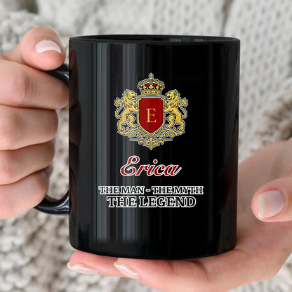 The Man The Myth The Legend Gold Royal Logo Mug ERICA 13K1 MG03