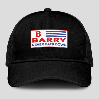 Never Back Down Vintage America Black Mesh Cap BARRY 13K1 C207PF