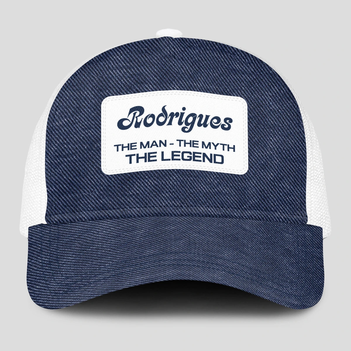 The Man The Myth The Legend Blue Denim Mesh Cap RODRIGUES 13K1 C194PF
