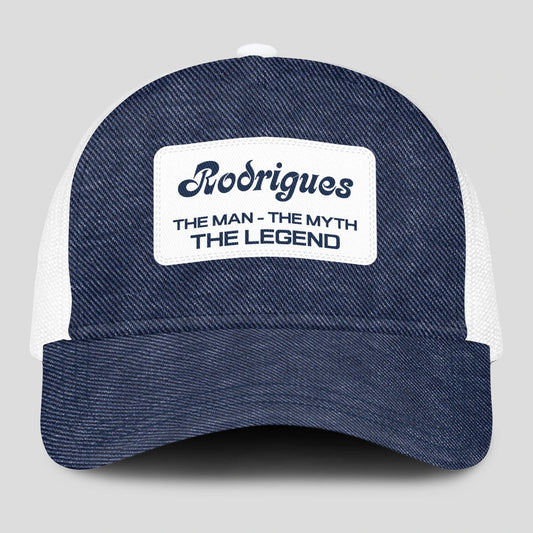 The Man The Myth The Legend Blue Denim Mesh Cap RODRIGUES 13K1 C194PF