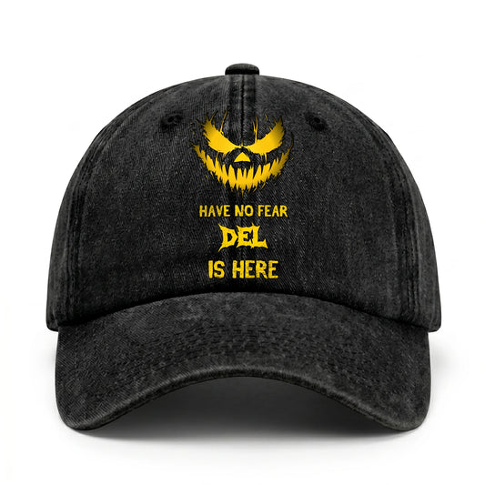 Have No Fear Your Name Is Here Jack O' Lantern Washed Cap DEL 13K1 C135PF