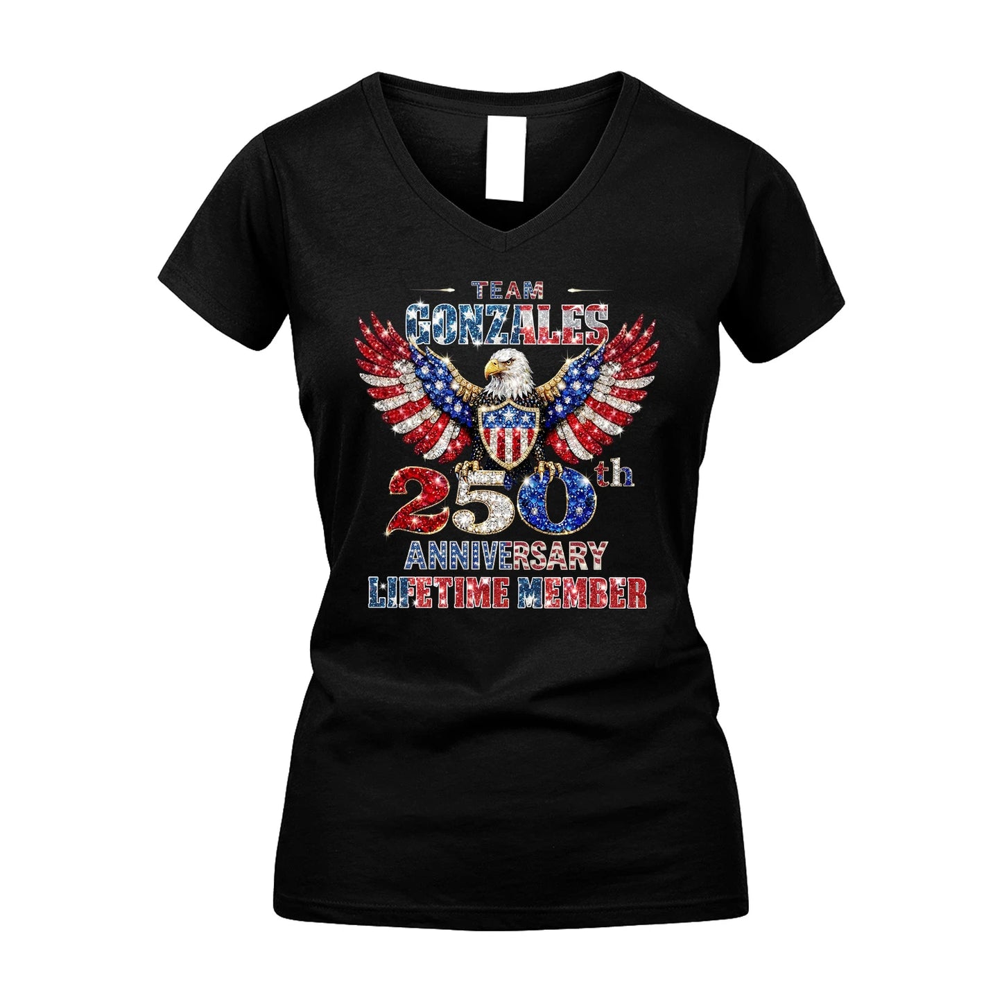 GONZALES 13K1-523 Personalized "Team...Lifetime Member" America 250 Design