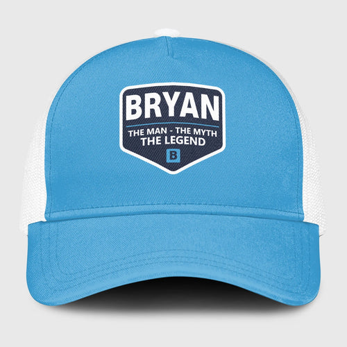 The Man The Myth The Legend Light Blue Mesh Cap BRYAN 13K1 C190PF