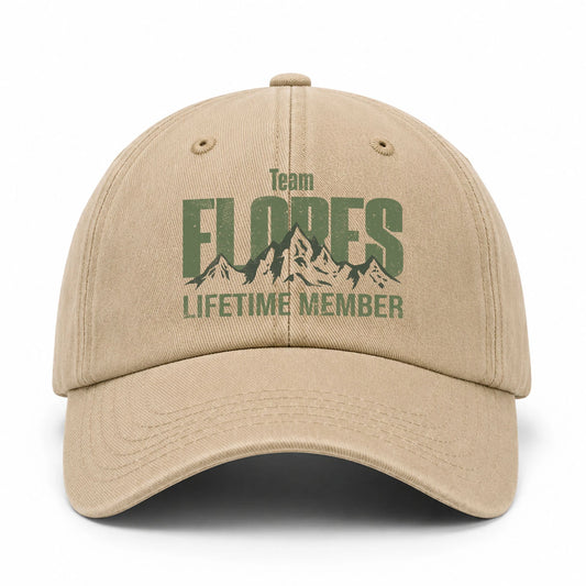 Team Your Name Lifetime Member Mountain Cap FLORES 13K1 C58PF