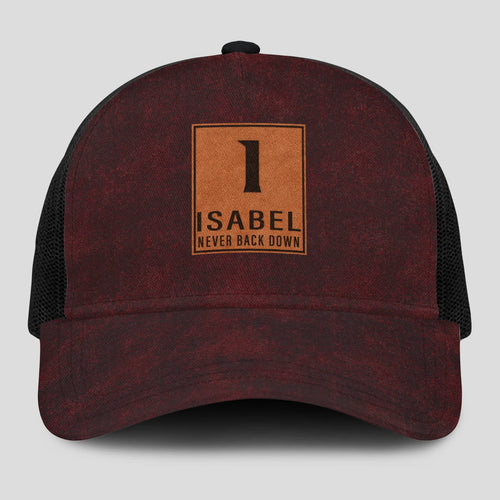 Never Back Down Burgundy And Black Mesh Cap ISABEL 13K1 C208PF