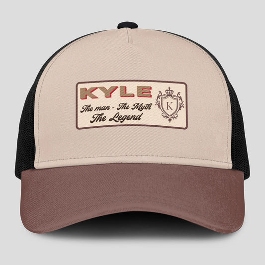 The Man The Myth The Legend Brown And Beige Mesh Cap KYLE 13K1 C213PF