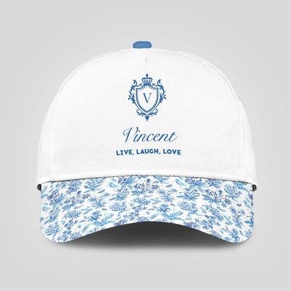Live Laugh Love Flowers Pattern Cap VINCENT 13K1 C109PF