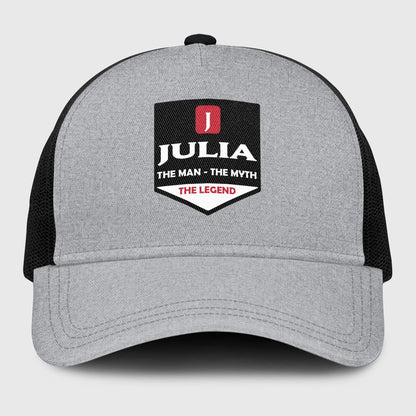 The Man The Myth The Legend Gray Mesh Cap JULIA 13K1 C189PF
