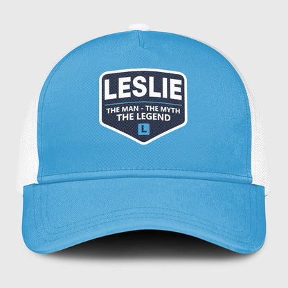The Man The Myth The Legend Light Blue Mesh Cap LESLIE 13K1 C190PF