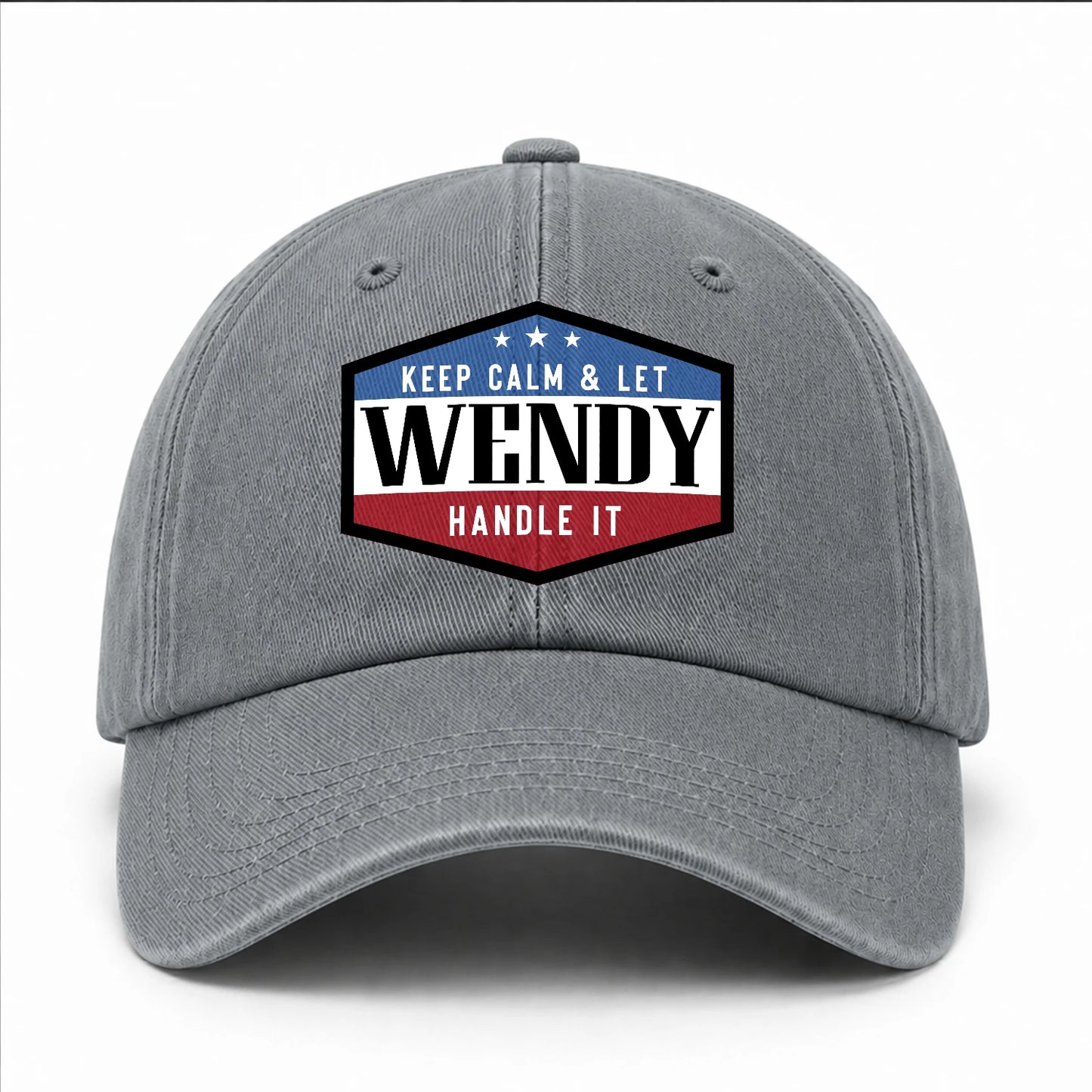 Keep Calm & Let Your Name Handle It Washed Cap WENDY 13K1 C87PF