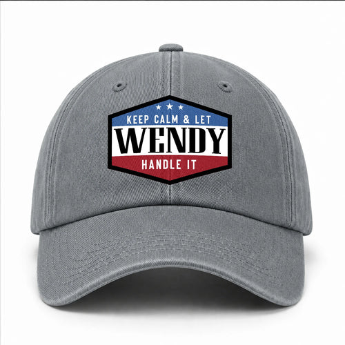 Keep Calm & Let Your Name Handle It Washed Cap WENDY 13K1 C87PF
