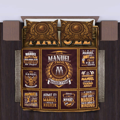 MANUEL Limited Edition Personalized Bedding Set 13K1-BS3