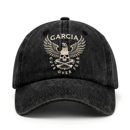 Your Name Guts Over Fear With Eagle And Skull Washed Cap GARCIA 13K1 C75PF