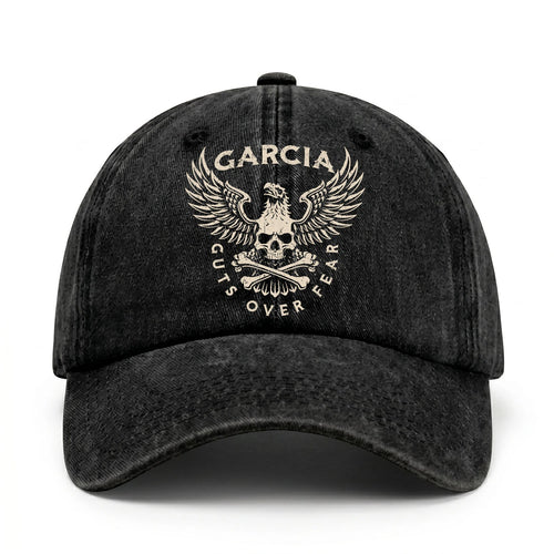 Your Name Guts Over Fear With Eagle And Skull Washed Cap GARCIA 13K1 C75PF