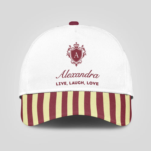 Live Laugh Love Burgundy And Yellow Cap ALEXANDRA 13K1 C120PF