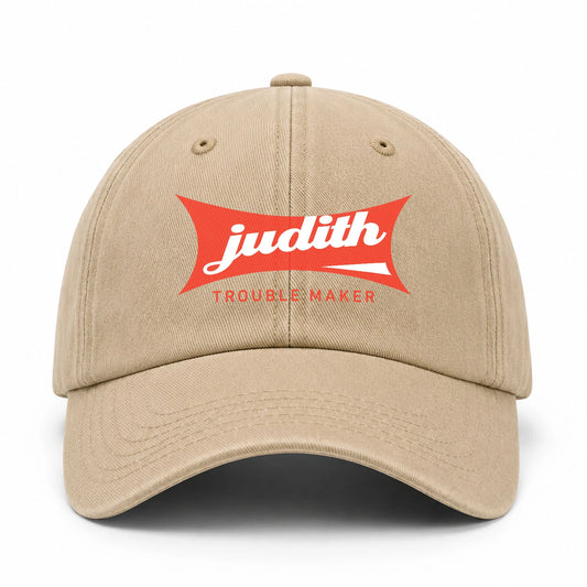 Trouble Maker Red Logo Washed Cap JUDITH 13K1 C78PF
