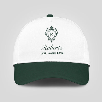 Live Laugh Love Elegant Blue And White Cap ROBERTS 13K1 C90PF