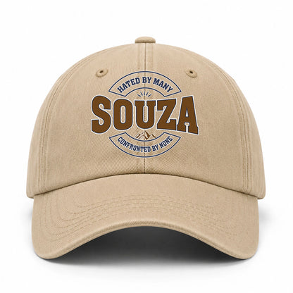 Hated By Many Confronted By None Washed Cap SOUZA 13K1 C36PF